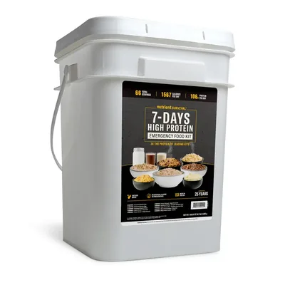Nutrient Survival 7 day high protein emergency food bucket