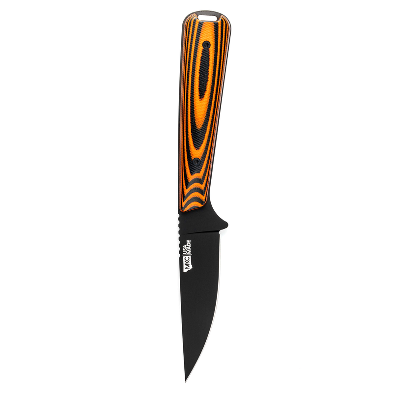 Flattail PVD, orange and black by Montana Knife Company