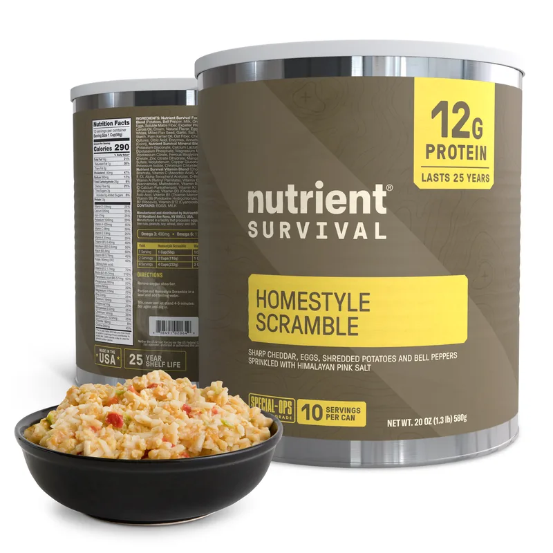 Nutrient Survival homestyle scramble protein meal number 10 can